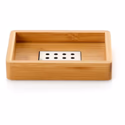 Portasapone d'appoggio in legno di bambù finitura naturale Linea Bambù di Gedy Funzionalità, praticità e stile sono i cardini ...