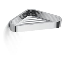 Portaoggetti angolare per doccia da muro in ottone, acciaio inox AISI 304 e Cromall 3283 Gedy serie OUTLINE Cromato