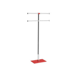 Gedy - Piantana portasciugamani acciaio inox e resine termoplastiche serie Rainbow RA31 Rosso Trasparente