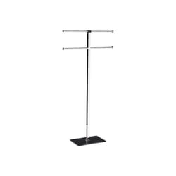 Piantana portasciugamani acciaio inox e resine termoplastiche serie Rainbow Gedy RA31 Nero Trasparente