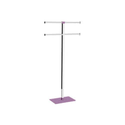 Gedy - Piantana portasciugamani acciaio inox e resine termoplastiche serie Rainbow RA31 Lilla Trasparente