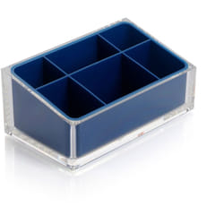 Portatrucchi d'appoggio in resina RA00 Gedy serie RAINBOW Blu