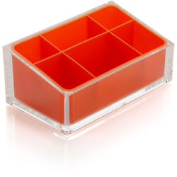 Gedy - Portatrucchi d'appoggio in resina RA00 serie rainbow Arancio