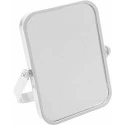Gedy - CO202202100 G-Elena ingranditore, Misure: 19X16,5X1,8 cm, Magnifying factor 5X, bagno realizzato in abs, Finitura bianca, Specchio design r&s,