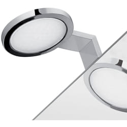 Gedy - Lampada applique led con telaio di fissaggio in Cromall e resine termoplastice DO41-01 serie maiorca Cromato