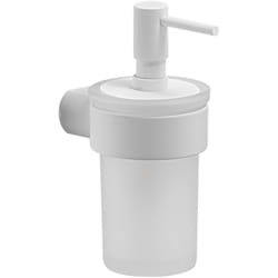 Gedy - Dosasapone con erogatore in plastica da muro in ottone e Cromall PI81 serie pirenei Bianco Opaco