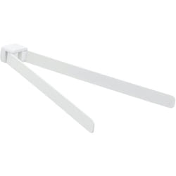 Gedy - Portasalviette a snodo da muro in ottone e Cromall PI23 serie pirenei Bianco Opaco