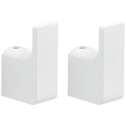 Gedy - 2 Appendiabiti da muro in ottone e Cromall PI27 serie pirenei Bianco Opaco