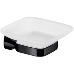Gedy - Portasapone da muro in acciaio inox e Cromall ST11 serie stelvio Nero Opaco