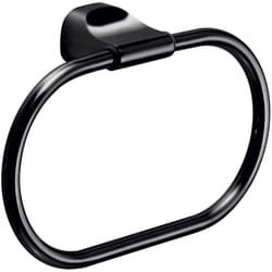 Gedy - Portasalviette ad anello da muro in acciaio inox e Cromall ST70 serie stelvio Nero Opaco