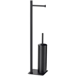 Gedy - piantana portarotolo e scopino wc 'trilly' in acciaio inox nero