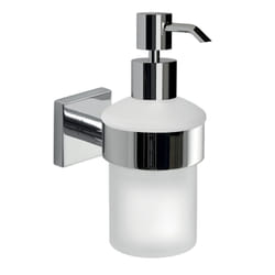 Dosasapone con erogatore in Cromall da muro in acciaio inox AISI 304 e Cromall FJ81 Gedy serie FUJI Cromato