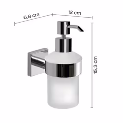 Dosasapone con erogatore in Cromall da muro in acciaio inox AISI 304 e Cromall FJ81 Gedy serie FUJI Cromato