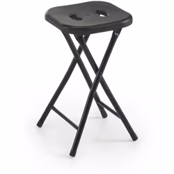 Sgabello richiudibile e portatile in resina e metallo Gedy colore nero La stanza da bagno è un luogo importante nell’ambito d ...