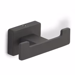 Appendiabiti doppio ATENA Appendiabiti doppio da muro in acciaio inox e Cromall 4426 Gedy serie ATENA Nero opaco Per arredare ...