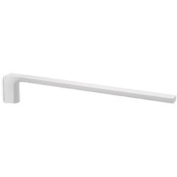 Gedy - Portasalviette fisso a 1 braccio da muro in ottone e Cromall PI22 serie pirenei Bianco Opaco