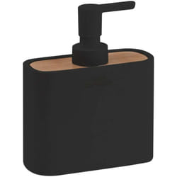 Gedy - Sapho Accessori bagno Dispenser di sapone stand-up Ninfea, nero/bambù 138014