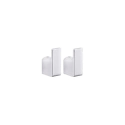 Gedy - Coppia appendiabiti Pirenei cm. 2x3 3 in ottone bianchi con