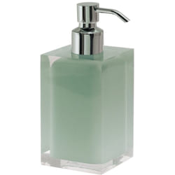 Gedy - Dosasapone con erogatore in metallo cromato d'appoggio RA81 serie rainbow Verde Menta