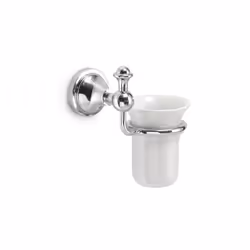 Con fissaggio a muro tradizionale viti e tasselli. realizzata in acciaio inox. finitura cromata. con contenitore in ceramica