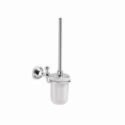 Con fissaggio a muro tradizionale viti e tasselli. realizzato in acciaio inox. finitura cromata. con ciuffo in setole bianco ...