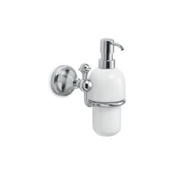Gedy - Dosa sapone da parete in acciaio inox e ceramica modello nevis dim. cm (lxpxh): 13x11,8x18,9 - cromato