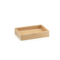 Gedy - Porta sapone da appoggio in bambu modello bonnie dim. cm (lxpxh): 13,4x9,6x2,5 - legno naturale