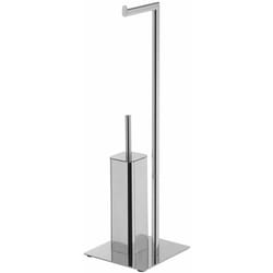 Gedy - Sapho Accessori bagno Portarotolo e scopino wc, cromo 133213