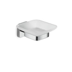 Gedy - Porta sapone da parete in acciaio inox e vetro modello tonga dim. cm (lxpxh): 10,3x11,6x5 - cromato