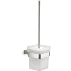 Gedy - Scopino wc con ciuffo in setole da muro in acciaio inox aisi 304 e Cromall A533-03 serie maui Satinato