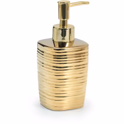 Dispenser Oro Il dosasapone della serie Kelly di Gedy è un accessorio pratico e raffinato per il tuo bagno, realizzato in cer ...