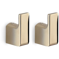 Gedy - 2 Appendiabiti da muro in ottone e Cromall PI27 serie pirenei Oro