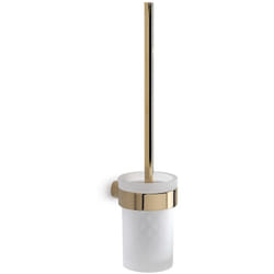 Scopino WC con ciuffo in setole da muro in ottone e Cromall PI33-03 Gedy serie PIRENEI Oro