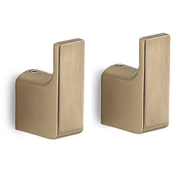 Gedy - 2 Appendiabiti da muro in ottone e Cromall PI27 serie pirenei Oro Matt
