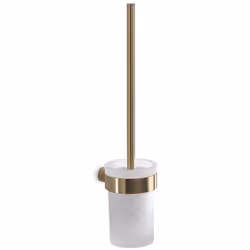 Scopino wc da muro PIRENEI Scopino WC con ciuffo in setole da muro in ottone e Cromall PI33-03 Gedy serie PIRENEI Oro Matt Pe ...