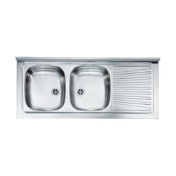 Lavello Inox x Mobile 2 Vasche 120X50 Dx - CM