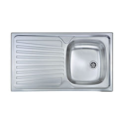 Lavello Inox 1 Vasca 86X50 Incasso Sx - CM
