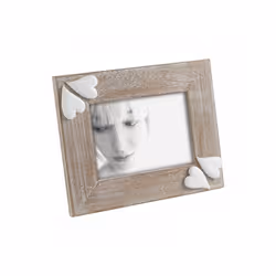 Mascagni Cornice 13x18, Cornice per foto singola, Legno, Resina, Bianco, Tavolo, Parete, 18 x 13 cm, Rettangolare