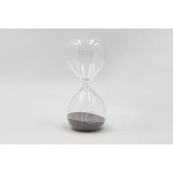 Mascagni 20D Ten Clessidra Design MN 10 Minuti-Sabbia Grigio-15 cm-Decorazione per la casa, Vetro, Grigio, 15 x 7 x 7 cm