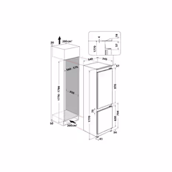 Whirlpool Frigorifero combinato da incasso - WHC18 T574 P - Vista aggiuntiva 8