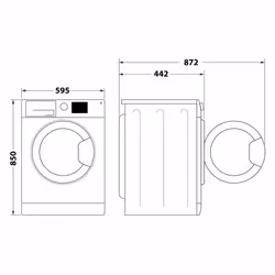 Whirlpool Lavatrice a libera installazione - WSB 725 K IT - Vista aggiuntiva 5