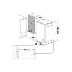 Whirlpool Lavastoviglie a libera installazione - WSFO 3T223 PC X - Vista aggiuntiva 4