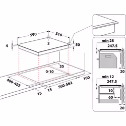 Whirlpool WB B3760 BF Nero Da incasso 59 cm Piano cottura a induzione 3 Fornello(i) - Vista aggiuntiva 6