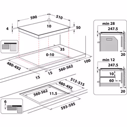 Whirlpool WS Q1160 NE Nero Da incasso 59 cm Piano cottura a induzione 3 Fornello(i) - Vista aggiuntiva 6