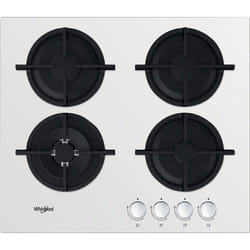 Whirlpool AKT 625/WH Nero, Bianco Da incasso 60 cm Gas 4 Fornello(i)