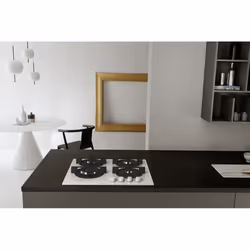 Whirlpool AKT 625/WH Nero, Bianco Da incasso 60 cm Gas 4 Fornello(i)