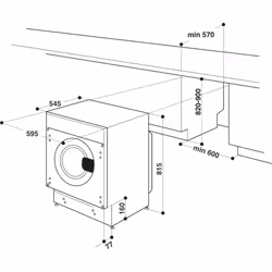 Whirlpool BI WDWG 751482 EU N lavasciuga Da incasso Caricamento frontale Bianco E - Vista aggiuntiva 4
