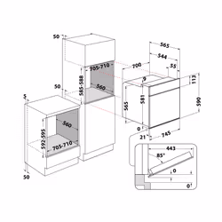Whirlpool W7 OM75 89 L Nero, Acciaio inox - Vista aggiuntiva 8