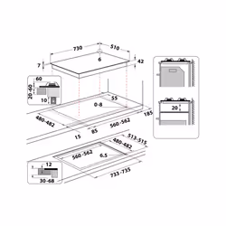 Whirlpool Piano cottura a gas - GOA 7523/NB1 - Vista aggiuntiva 5
