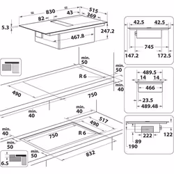 Whirlpool WVHF83BB Nero Da incasso 83 cm Piano cottura a induzione 4 Fornello(i) - Vista aggiuntiva 5
